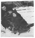 Dee, Rich & Joyce sledding