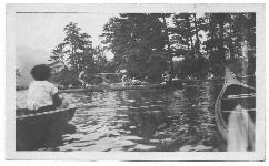 Lake George, canoe joustin