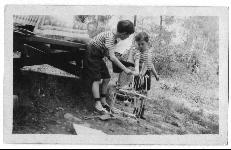 Richard & Bobby play Tinker Toys.