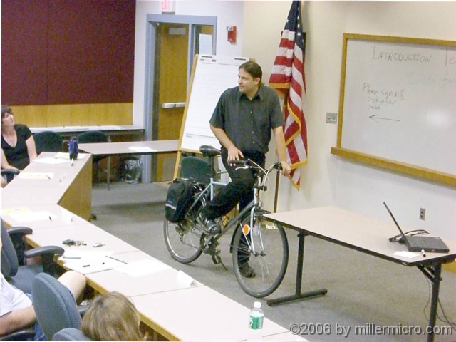 BikeSkillsA6_060715 Jon prefers normal shoes, but uses toe fittings to get more and smoother power from his legs.