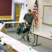 BikeSkillsA6_060715 Jon prefers normal shoes, but uses toe fittings to get more and smoother power from his legs.
