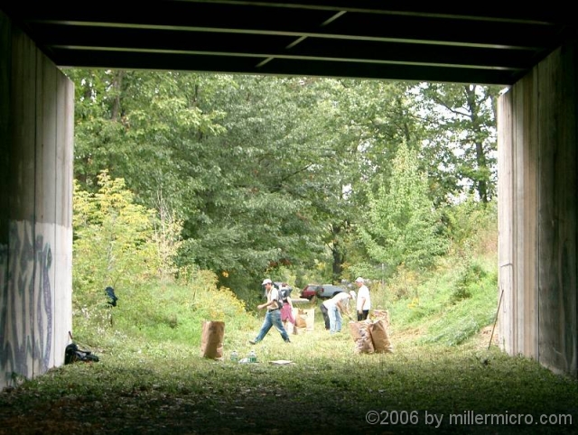 041002CRTCleanUp1 Framed in its MassPike underpass, the CRT gets another grooming.