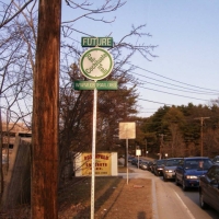 040326FutureCRTSign The CRT promises an alternative to traffic for some of these rush-hour drivers on Route 30.
