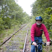 crt01 PART 2 - Mainline Views.
Dick Miller just north of Route 9, in 2001.
(Photo courtesy of Jill Miller.)