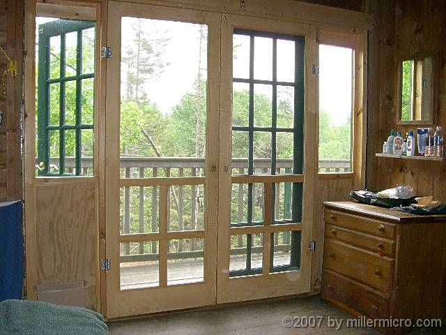 070601ColdRiverCamp_Fernbank2 The lovely view from that bed - on a day when you can't see much of the wilderness and mountains beyond.