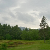 070601ColdRiverCampView1 The vew of South Baldface Mountain from the lawn in front of the Lodge is a fine one.