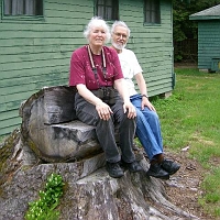 070601ColdRiverCamp_DickAndJillAreStumped The AMC's Cold River Camp dates to 1919. Over the years it has gained a lot of friends, traditions, and nifty embellishments.
