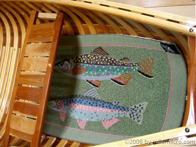 060622VTCanoeAndMat And in the canoe, this oh-so-appropriate carpet.