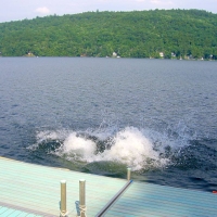 060622Dives Going out with a splash, we wish you a Lake Morey farewell.