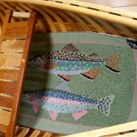 060622VTCanoeAndMat And in the canoe, this oh-so-appropriate carpet.