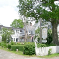 060625TheBowdensInLymeNH When the Bowden family of New Jersey lost its father, Mary Bowden bought an inn in Lyme and brought up her lively family in this wonderful home. Each kid was encouraged to invite friends, and it soon became a favorite spot for generations of Outing Clubbers both from neighboring Dartmouth College and from all over New England - including Jill and Dick.