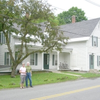 060629JillsFirstHome And around the corner from the old Ward home, Jill's first home! Jill was born in Hanover's Mary Hitchcock Hospital, while her dad was training U.S. Naval Officers early in WW II - before he shipped off for duty on the only U.S. carrier to serve in the Atlantic AND Pacific theaters of the war.