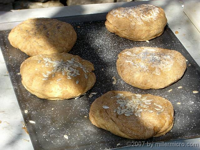 070303BeehiveOven2 fresh bread, baked in...