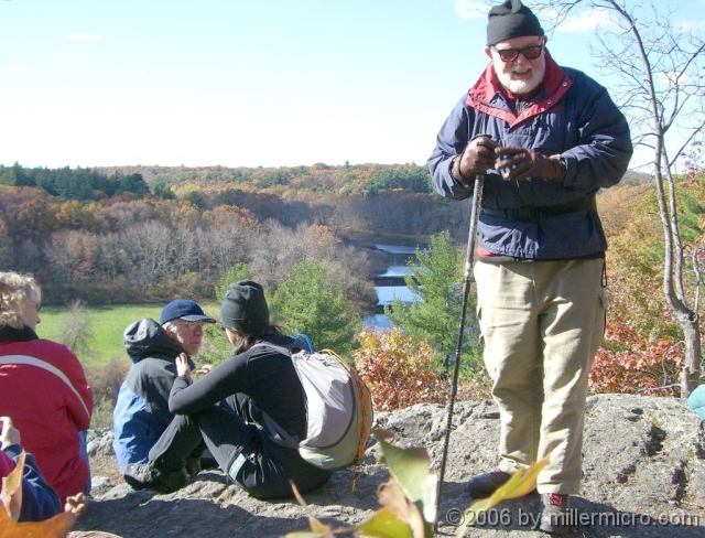 061026RockyNarrows5 Atop King Philip's Overlook, Bernie asks, 