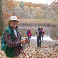 061026RockyNarrows1 A popular lunch-time canoe landing on the Charles River. In foreground, David Keast of Carlisle.