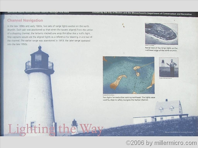 060727SpectacleIslandInfo3 Everyone likes lighthouses. Spectacle Island is one of many places where they've served, then been displaced by electronic navigational aids.