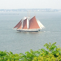 060727Roseway3 The Roseway shadows out that other schooner, the Liberty Clipper. I think that's appropriate; 