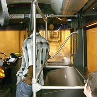 060727SilverLine4 Except for the missing rails, the track ahead seems familiar to any subway rider.