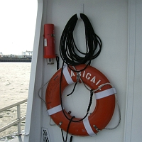 060727SpectacleIsland20 Our little boat, the Abigail, ferries Park staff and materials back and forth between the islands.