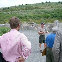 060727SpectacleIsland4 A park ranger is on hand to welcome us, and to do some interpreting of his own.